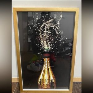 Gucci shadow box exploding champagne bottle